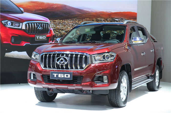 未來已在，上汽集團(tuán)首款皮卡產(chǎn)品T60亮相廣州車展，“國際范兒”引無數(shù)回眸