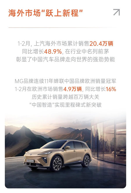 上汽拿到2026真正開門紅，1-2月銷量同比增長6.8%